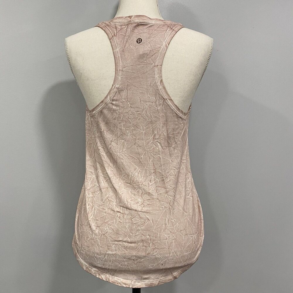LULULEMON 4 Womens Summit Wash Smokey Topaz Pink Love Tank Top Racerback Run S